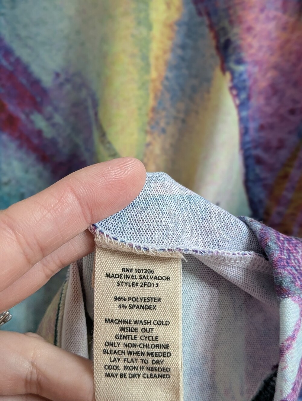 Soft Surroundings Dale Abstract Watercolor Tunic Women's Size MED Multicolor EUC - Picture 3 of 4